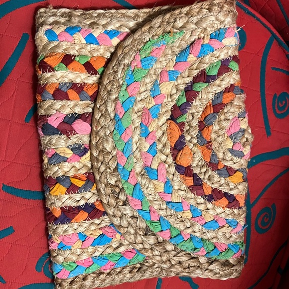 Multicolor Woven Clutch Anthropologie - Picture 2 of 5